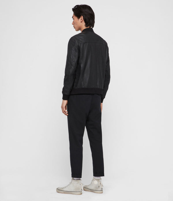 KINO LEATHER BOMBER JACKET (BLACK)
